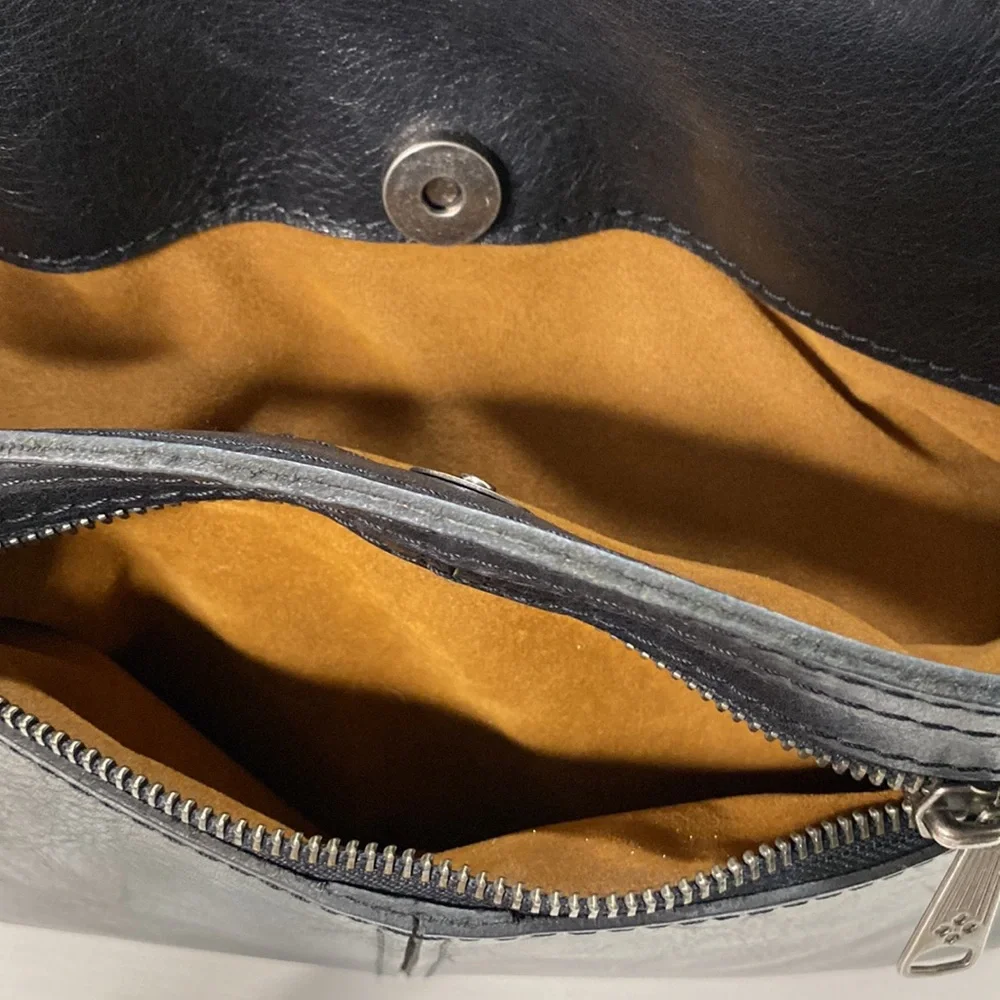 PATRICIA NASH Black Leather “Poppy Tote” (Heritage Collection) Bag - Picture 9 of 14